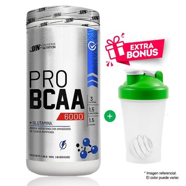 AMINOÁCIDO UNIVERSE NUTRITION PRO BCAA 6000 EN POLVO 1000GR FRUIT PUNCH + REGALO