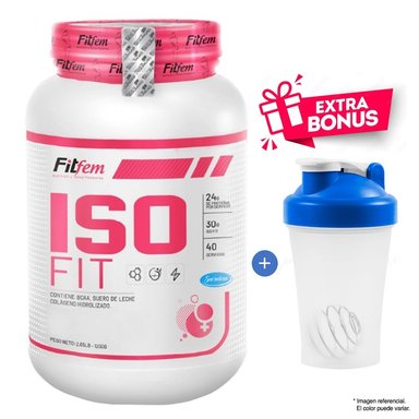 PROTEÍNA FITFEM ISO FIT 1.1KG VAINILLA + REGALO