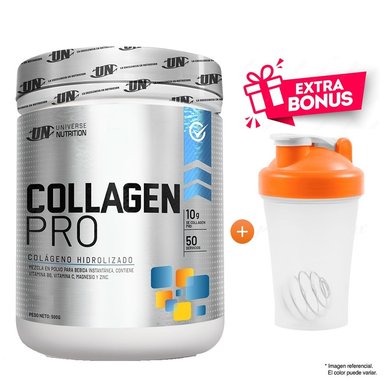 COLÁGENO UNIVERSE NUTRITION COLLAGEN PRO EN POLVO 500GR FRUIT PUNCH + SHAKER