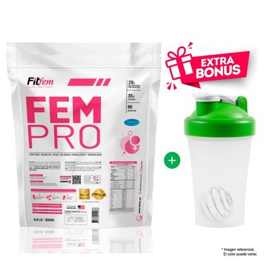 PROTEÍNA FITFEM FEMPRO 3000 GRAMOS CHOCOLATE 86 SERVICIOS
