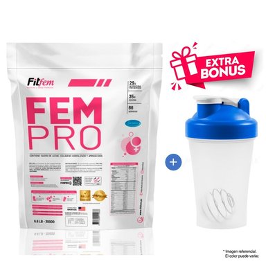 PROTEÍNA FITFEM FEM PRO 3KG CHOCOLATE + SHAKER