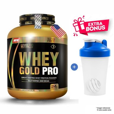 PROTEÍNA LEVEL PRO WHEY GOLD PRO 3KG CHOCOLATE + SHAKER