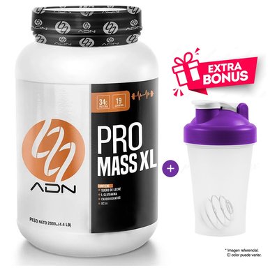 PROTEÍNA ADN NUTRITION PRO MASS XL 2 KG VAINILLA + SHAKER