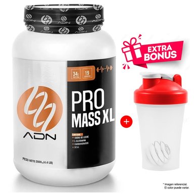 PROTEÍNA ADN PRO MASS XL 2 KG CHOCOLATE CONSTRUCTOR MUSCULAR + SHAKER