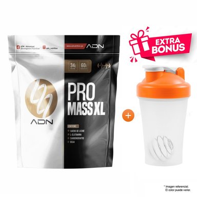 PROTEÍNA ADN PRO MASS XL 3KG CHOCOLATE CONSTRUCTOR MUSCULAR + SHAKER
