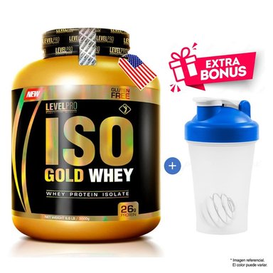 PROTEÍNA LEVEL PRO ISO GOLD WHEY 6.6 LBS CHOCOLATE RICH