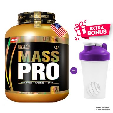 PROTEÍNA LEVEL PRO MASS PRO 3KG VAINILLA GANADOR DE MASA