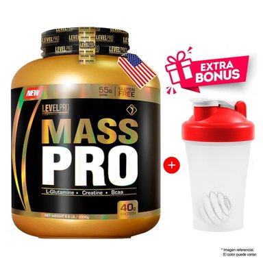 PROTEÍNA LEVEL PRO MASS PRO 3KG VAINILLA CONSTRUCTOR MUSCULAR