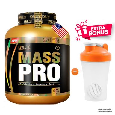 PROTEÍNA LEVEL PRO MASS PRO 3 KG VAINILLA GANADOR DE PESO