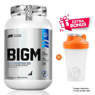 PROTEÍNA UNIVERSE NUTRITION BIGM 2KG COOKIES GANADOR DE MASA + REGALO