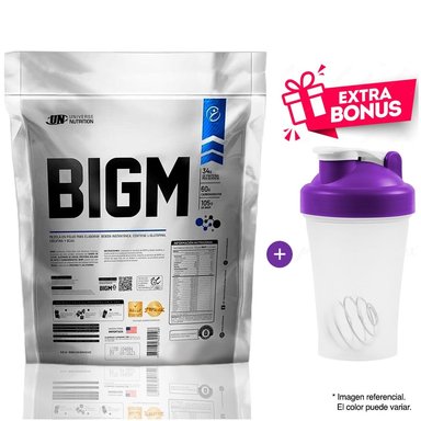 PROTEÍNA UNIVERSE NUTRITION BIGM 3KG VAINILLA GANADOR DE MASA MUSCULAR + SHAKER - 2