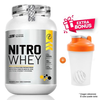 PROTEÍNA UNIVERSE NUTRITION NITRO WHEY 1.1KG CHOCOLATE + REGALO