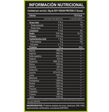ADN NUTRITION SOY VEGAN PROTEIN 1.500 G VAINILLA + SHAKER - 2