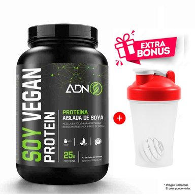 PROTEÍNA ADN NUTRITION SOY VEGAN 1.5 KG  VAINILLA + SHAKER