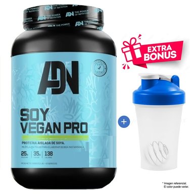 PROTEÍNA ADN SOY VEGAN PROTEIN 1.5 KG CHOCOLATE SHAKER