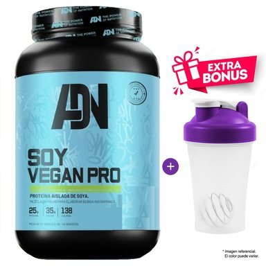 PROTEÍNA SOY VEGAN 1.5 KG CHOCOLATE ADN NUTRITION MÁS OBSEQUIO