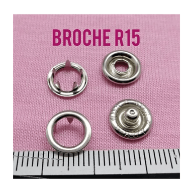 1000 BROCHES DE METAL R15 BOTONES PRESIÓN BOTONES PARA BODY - 3