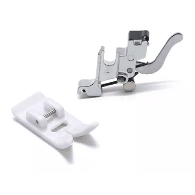 PRÉNSATELAS DE ZIGZAG TEFLÓN MÁS ADAPTADOR UNIVERSAL PARA MÁQUINA DOMESTICA SINGER BROTHER JANOME