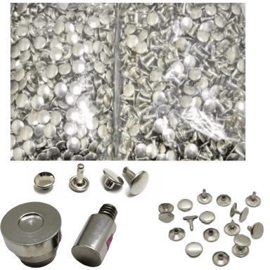 REMACHES DOBLE CABEZA, REMACHE DE DOBLE CARA TAPA POR 1000 UNID. MÁS JUEGO DE TROQUEL O DADO