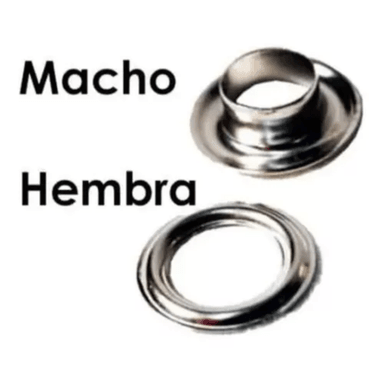100 OJALES OJALILLO OJAL METÁLICO NRO. 30 (16 MM) MÁS TROQUEL. - 3