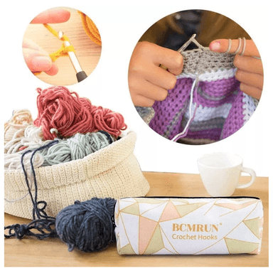 SET CROCHET MANGO SILICONA SUAVE AMIGURUMI LANA HILO TEJIDO - 3