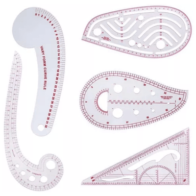 KIT DE REGLAS PARA HACER PATRONES DE CURVAS FRANCESAS PARA DISEÑADORES DE SASTRES PRINCIPIANTES, COSTURA REGLA SASTRE POR 5 PCS