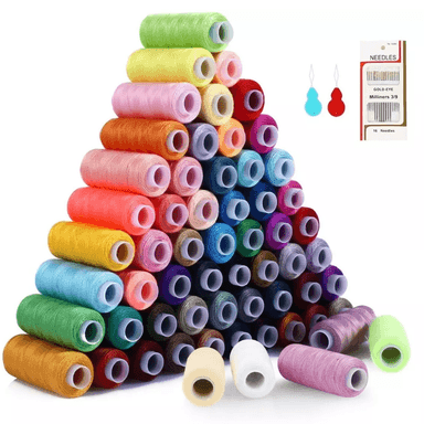 60 CARRETES DE BOBINA DE HILO DE COSER, 400 METROS, VARIOS HILOS HILO DE COSER, 60 COLORES, 16 AGUJAS COSER 2 ENHEBRADOR KIT