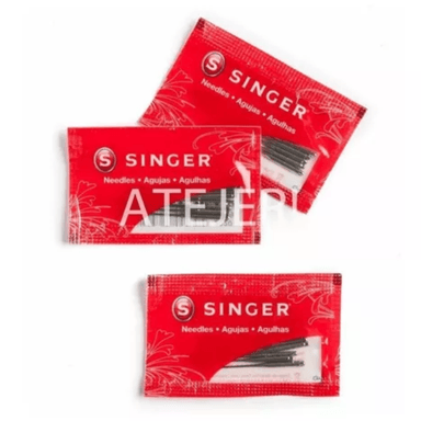 AGUJAS SINGER PARA MAQUINA COSER DOMÉSTICA RECTA POR 3 PAQUETES DE 90/14