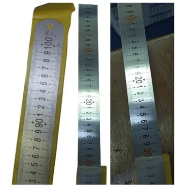 2 UNID. REGLA DE METAL DE 100 CM - 1 METRO RESISTENTE Y GRUESO