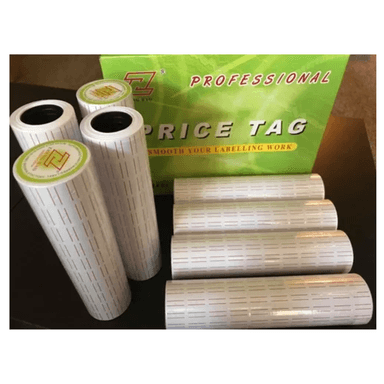 100 ROLLOS PAPEL ETIQUETASADHESIVAS  PARA PISTOLA  ETIQUETADORA DE PRECIO MX5500