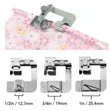 6 PIES DE DOBLADILLO, PRENSATELAS
DE ENROLLADO PARA MAQUINA DE COSER DOMESTICA - 2