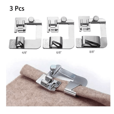 6 PIES DE DOBLADILLO, PRENSATELAS
DE ENROLLADO PARA MAQUINA DE COSER DOMESTICA - 4