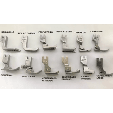 12 PIES PRENSATELA PATITA PARA MAQUINA RECTA INDUSTRIAL JUKI