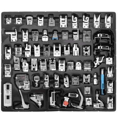 JUEGO DE 62 PIES PRENSATELAS PARA MÁQUINA DE COSER DOMÉSTICA PARA BROTHER, BABYLOCK, SINGER, JANOME, ELNA, TOYOTA, NEW HOME, ETC