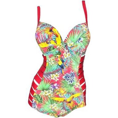 TRIKINI PUSH UP LICRA MUJER ROJO UV JANA GL-50 - 1