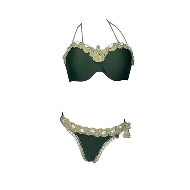 BIKINI PUSH UP LICRA MUJER VERDE UV AMELIA MARY EARHART GL-65 - 1