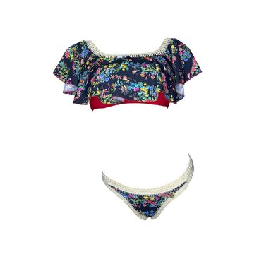 BIKINI PUSH UP LICRA MUJER ROJO UV RUMBERA UV ANA BOLENA GL-60 - 1