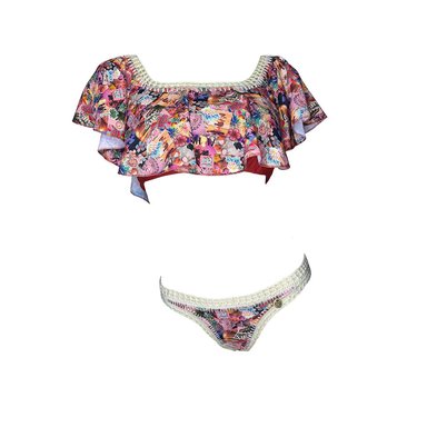 BIKINI PUSH UP LICRA MUJER ROSADO UV RUMBERA UV ANA BOLENA GL-60 - 1