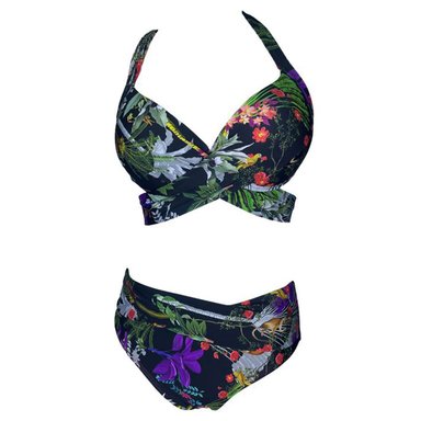 BIKINI PUSH UP LICRA MUJER NEGRO UV VERA MIRANDA GL-48 - 1