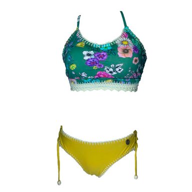 BIKINI PUSH UP LICRA MUJER AMARILLO UV ADA LOVELACE GL-60 - 1