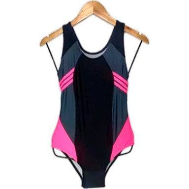 ROPA DE BAÑO PUSH UP LICRA MUJER ROSADO NATACION RAYITAS GL-28 - 1