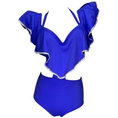 TRIKINI PUSH UP LICRA MUJER AZUL UV EVA PERÓN GL-43 - 1