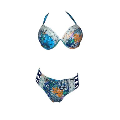 BIKINI PUSH UP LICRA MUJER AZUL UV EMMA GOLDMAN GL-48 - 1