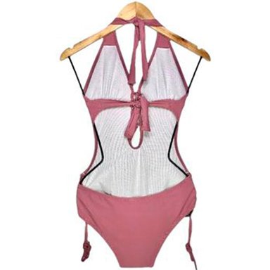 TRIKINI PUSH UP LICRA MUJER ROJO UV FLOR GALES GL-30 - 1