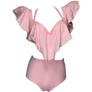 TRIKINI PUSH UP LICRA MUJER ROSADO UV EVA PERÓN ROSA GL-43 - 1