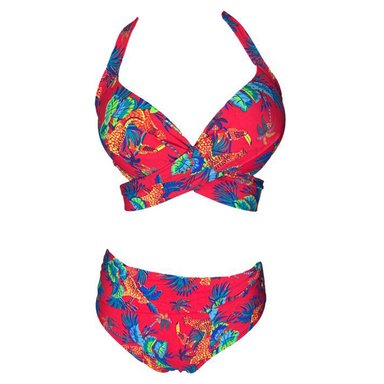 BIKINI PUSH UP LICRA MUJER ROJO UV VERA MIRANDA GL-48 - 1