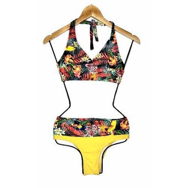 BIKINI PUSH UP LICRA MUJER AMARILLO UV BUSSIER GL-20 - 1