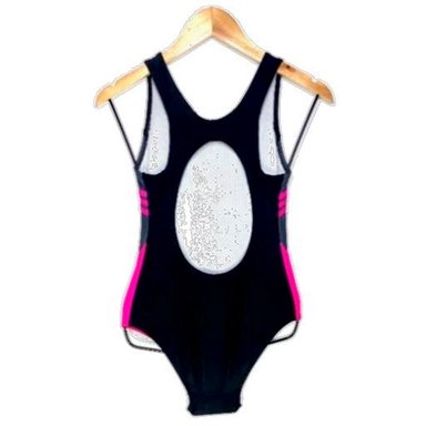 ROPA DE BAÑO PUSH UP LICRA MUJER FUCSIA NATACION RAYITAS GL-28 - 2