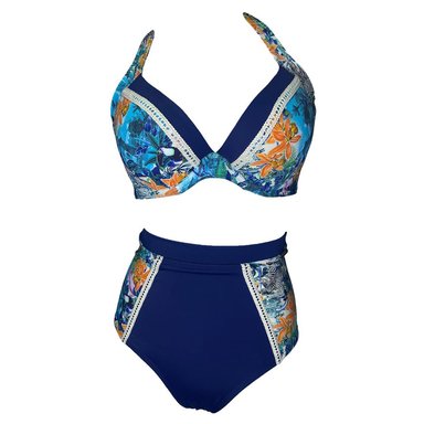 BIKINI PUSH UP LICRA MUJER AZUL UV JANE GOODALL GL-46 - 1
