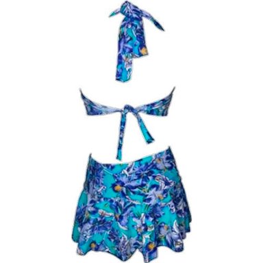 BIKINI PUSH UP LICRA MUJER AZUL UV EVELYN CLARO GL-52 - 2